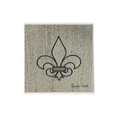 Concrete Fleur de Lis Outline Coaster-1
