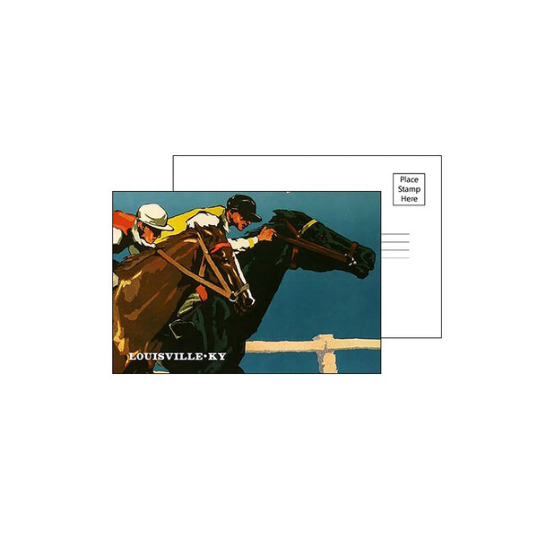 Derby Vintage Horses Postcard