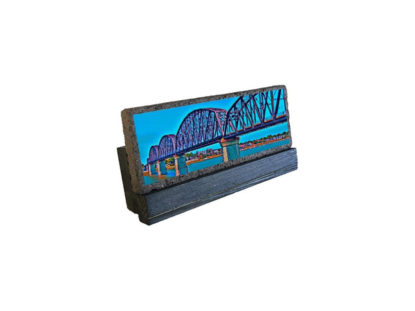 Louisville Big 4 Bridge Artsy Blu Brick Art