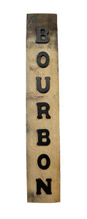Reclaimed Bourbon Barrel Stave Sign