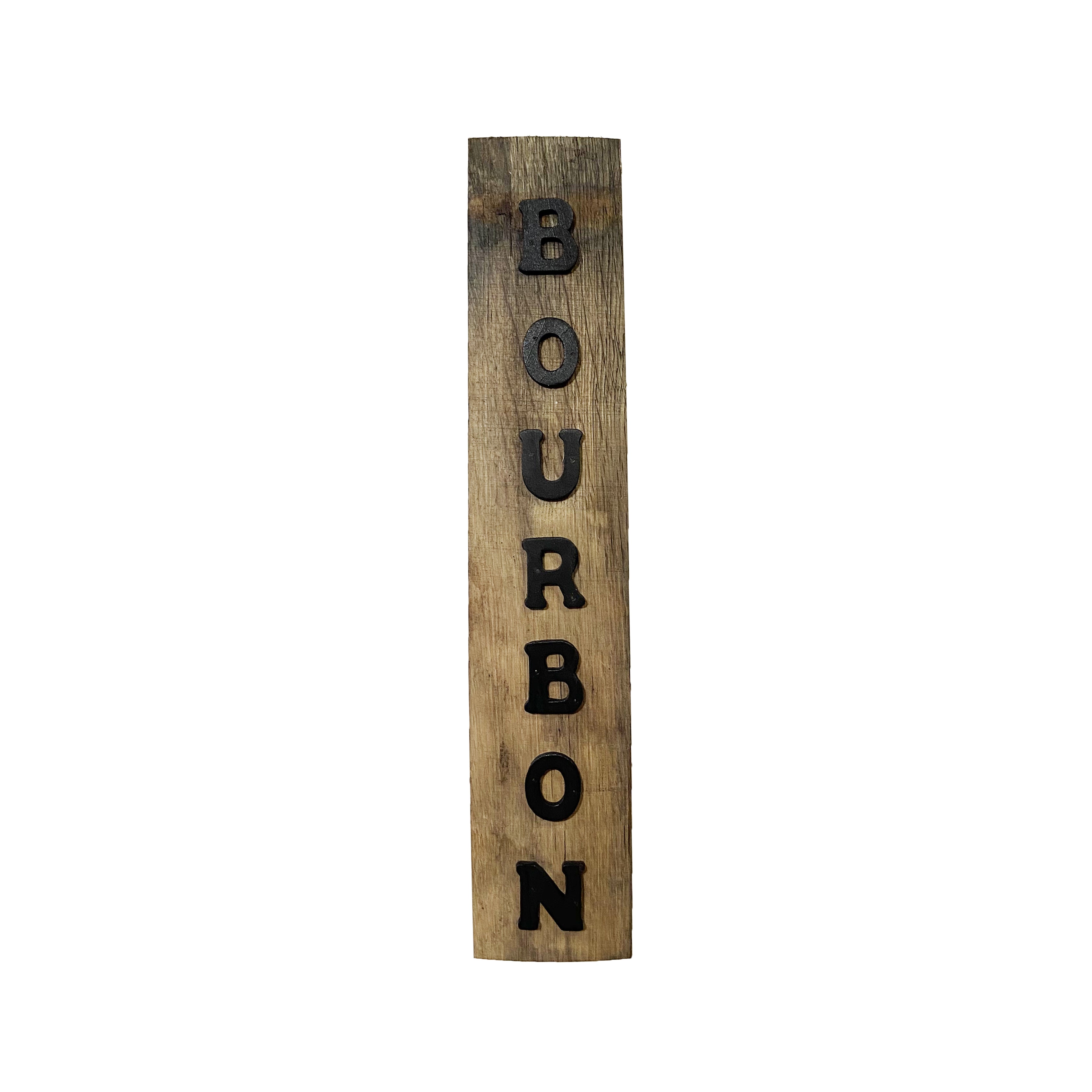 Reclaimed Bourbon Barrel Stave Sign