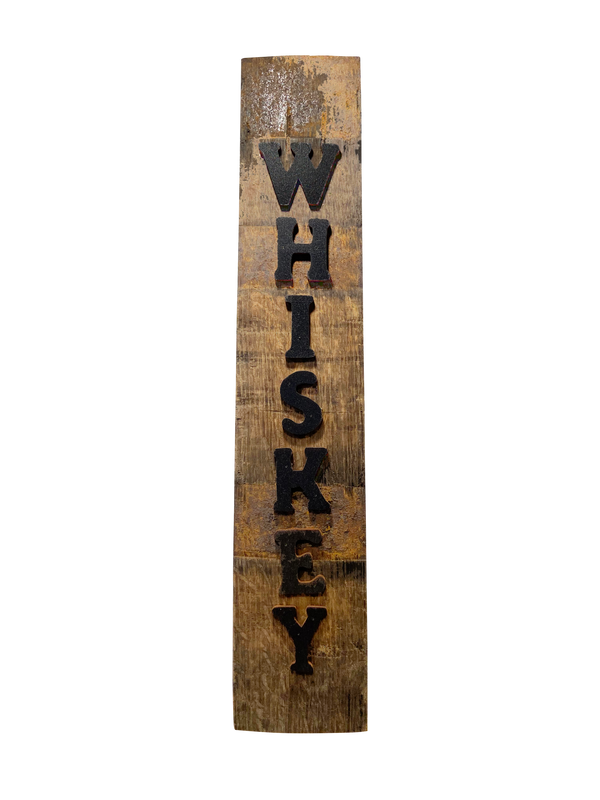 Whiskey Barrel Stave Sign