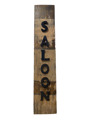 Saloon Barrel Stave Sign