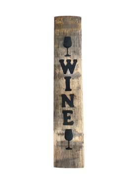 Wine Barrel Stave Sign