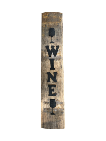 Wine Barrel Stave Sign