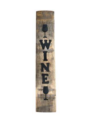 Wine Barrel Stave Sign