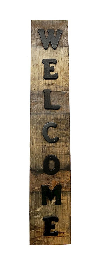 Welcome Barrel Stave Sign