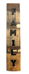 Family Barrel Stave Sign