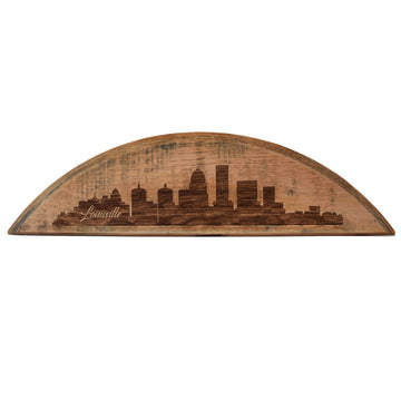 Louisville Skyline Barrel Head Shelf Sitter Sign