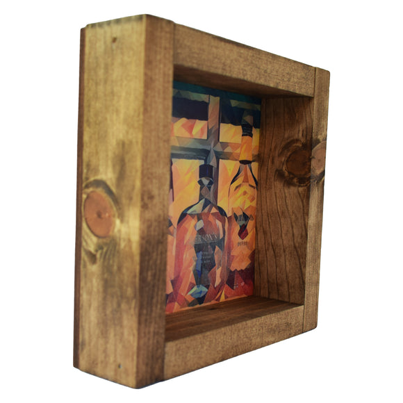 Bourbon Bottles Favorites Deco Shadowbox Art