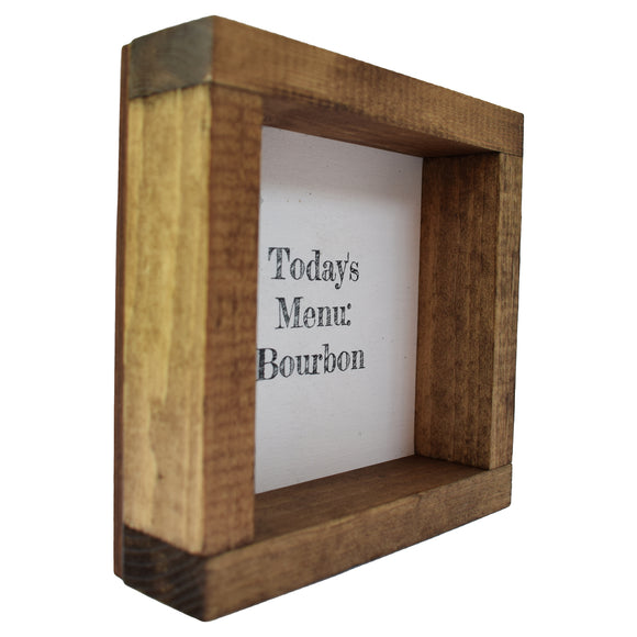 Today's Menu Bourbon Shadowbox Art