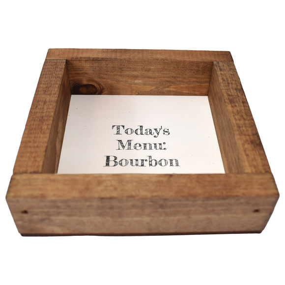 Today's Menu Bourbon Shadowbox Art