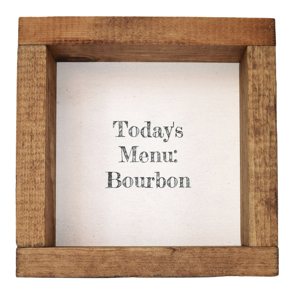 Today's Menu Bourbon Shadowbox Art