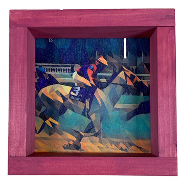 Derby Pink Jockey Deco Shadowbox Art