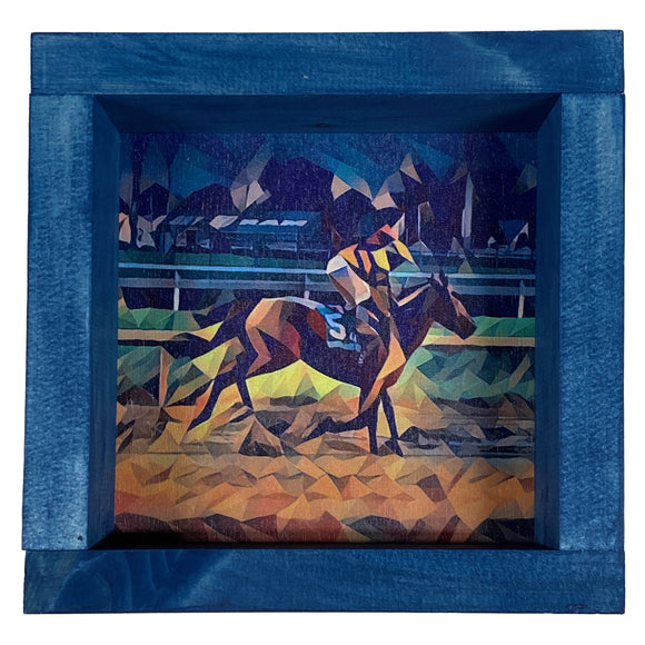 Derby Horse Trot Deco Shadowbox Art