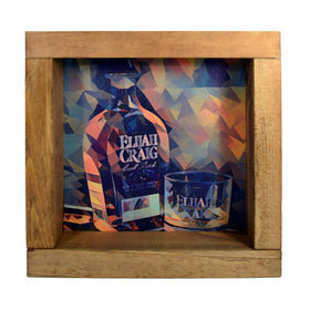 Elijah Craig Bourbon Deco Shadowbox Art