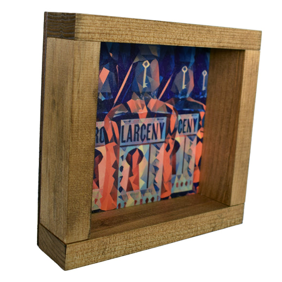 Larceny Bourbon Deco Shadowbox Art