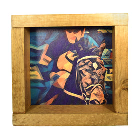 Derby Horse and Jockey Deco Shadowbox Art