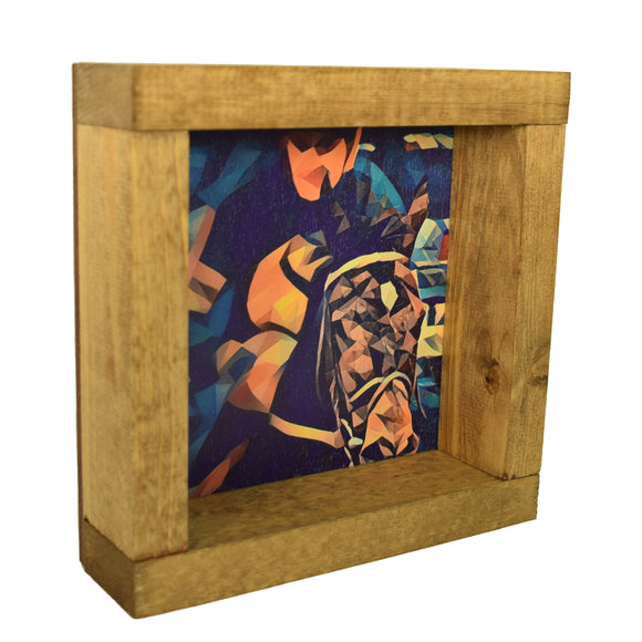 Derby Horse and Jockey Deco Shadowbox Art