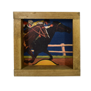 Derby Vintage Horses Racing Shadowbox Art-1