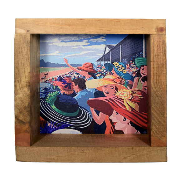 Derby Vintage Hats Shadowbox Art