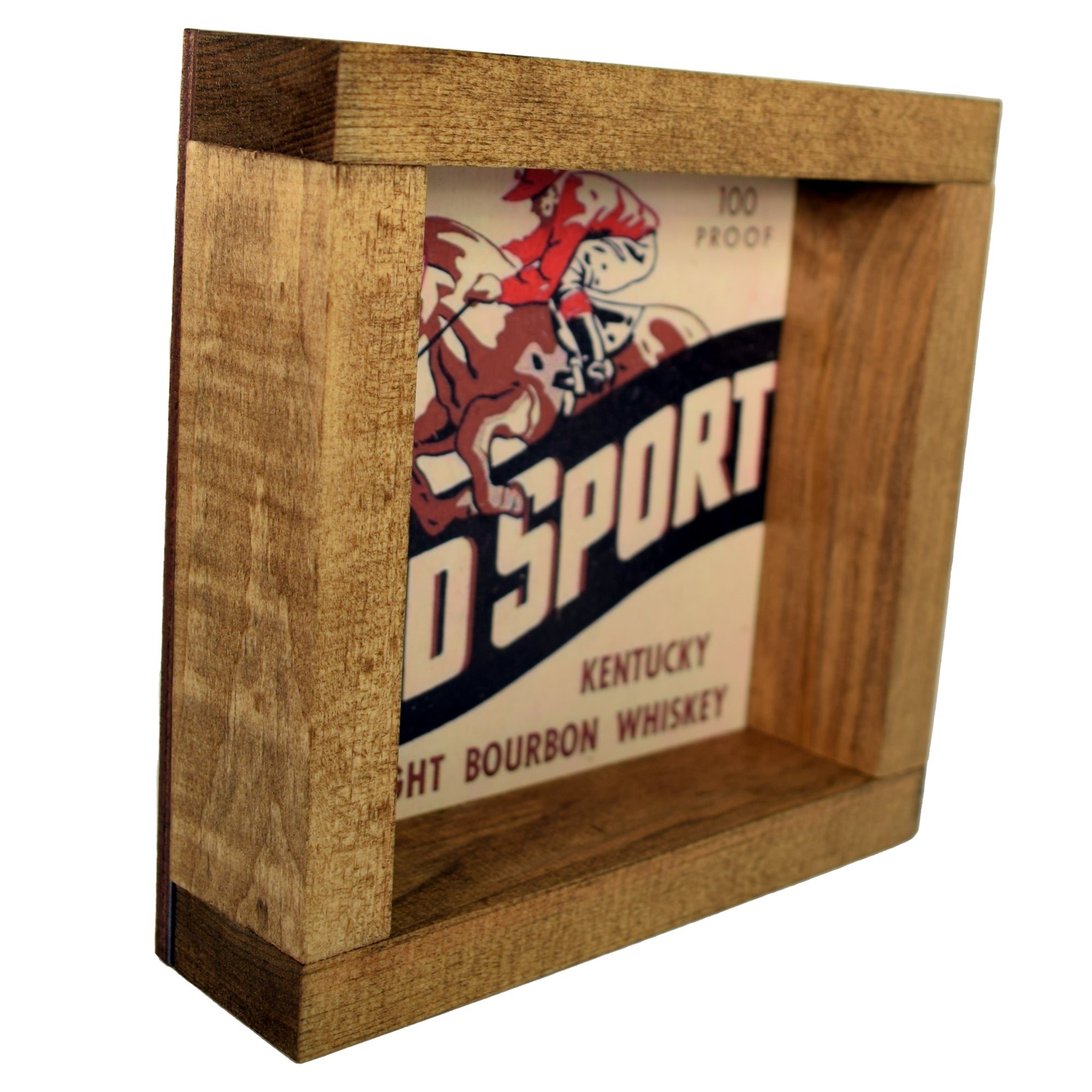 Derby Vintage Old Sport Bourbon Shadowbox Art - 0