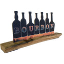 Bourbon on Bottles Barrel Stave Cutout