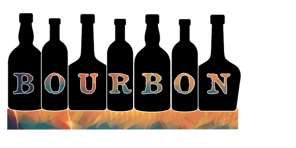Bourbon on Bottles Barrel Stave Cutout