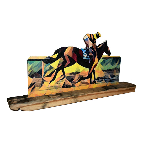 Derby Horse Trot Deco Barrel Stave Cutout