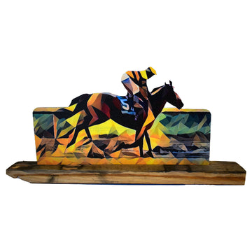 Derby Horse Trot Deco Barrel Stave Cutout