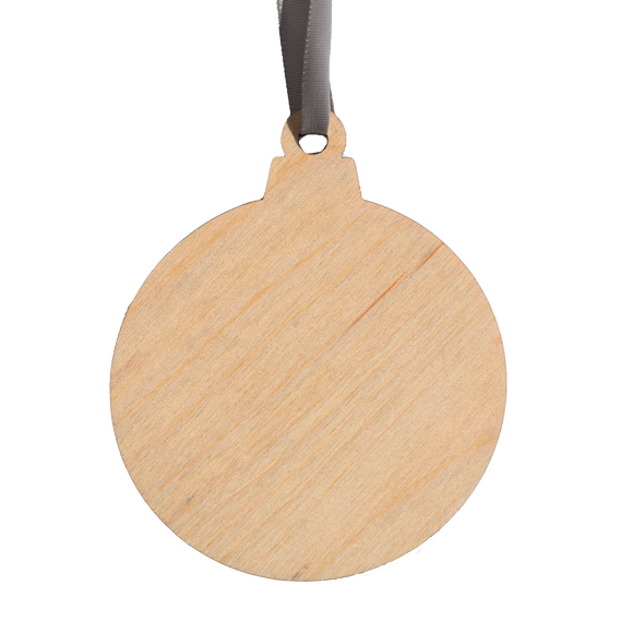 Derby Race Blue Printed Wooden Ornament