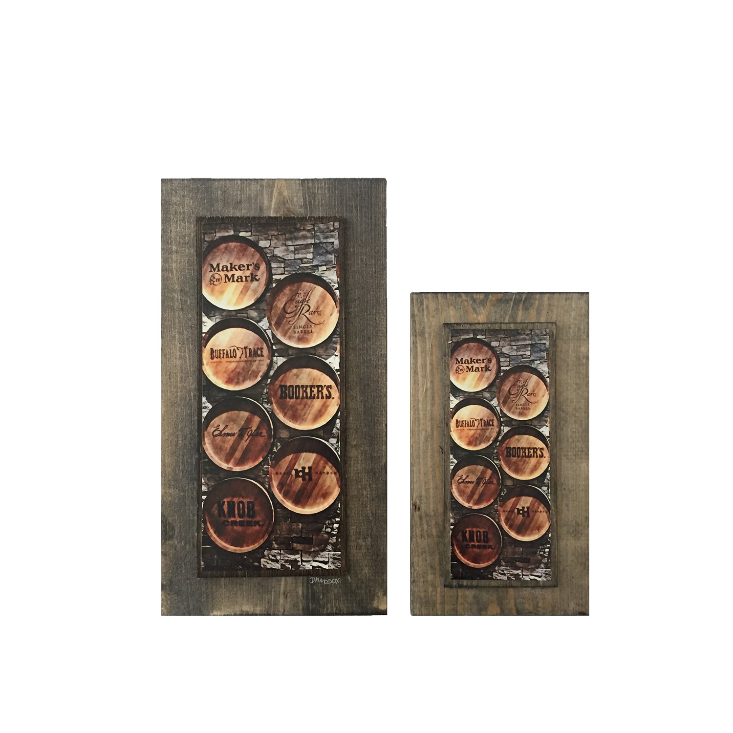 Bourbon Barrel Heads Wooden Art