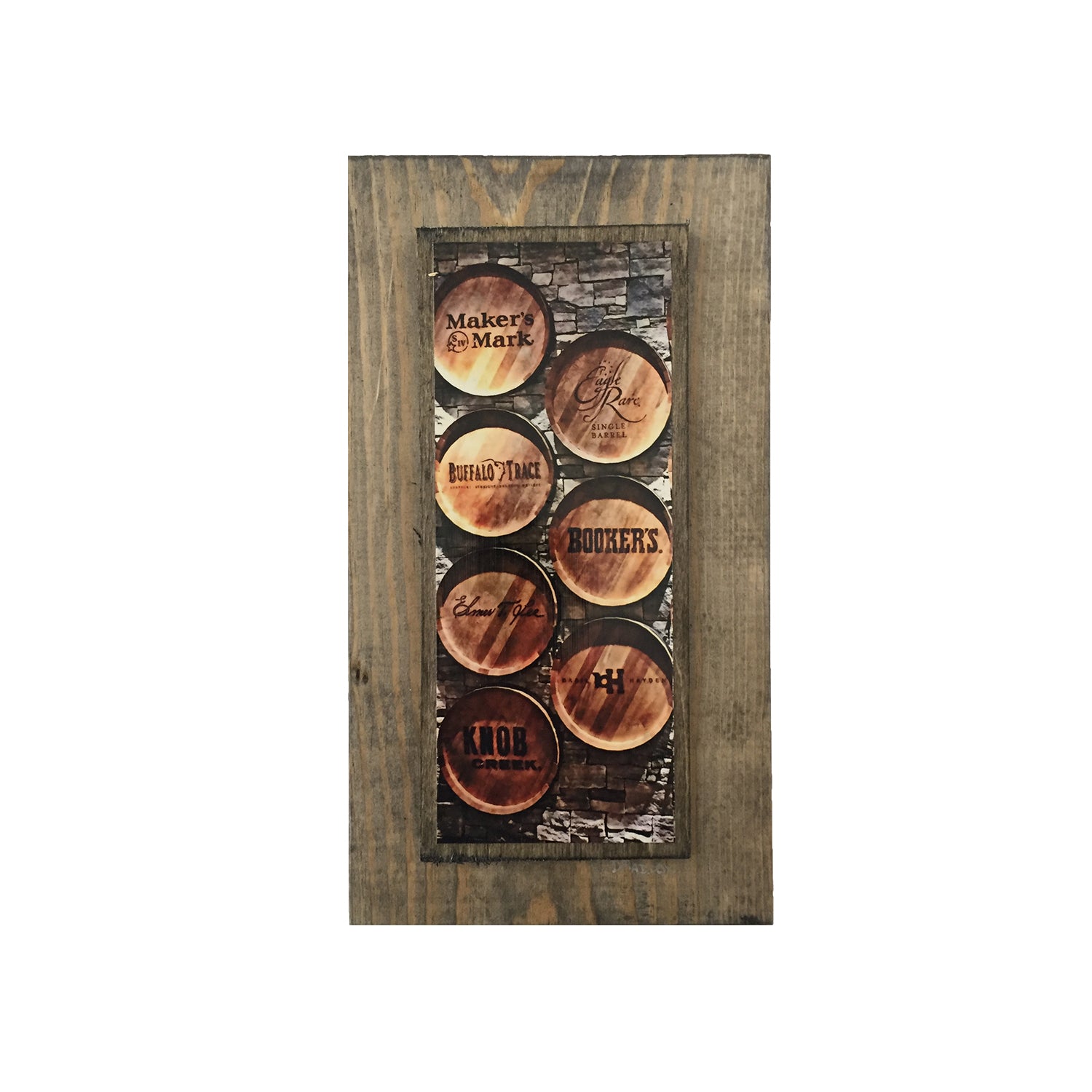 Bourbon Barrel Heads Wooden Art - 0