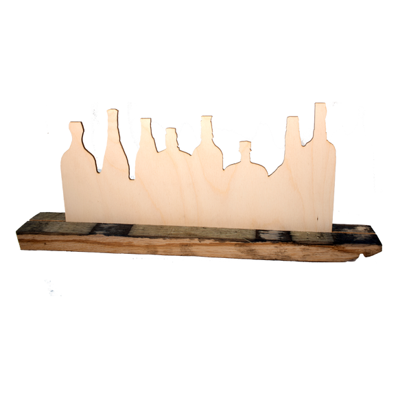 Bourbon Bottles Favorites Stave Cutout
