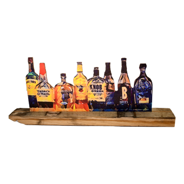 Bourbon Bottles Favorites Stave Cutout