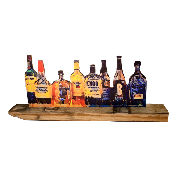 Bourbon Bottles Favorites Stave Cutout