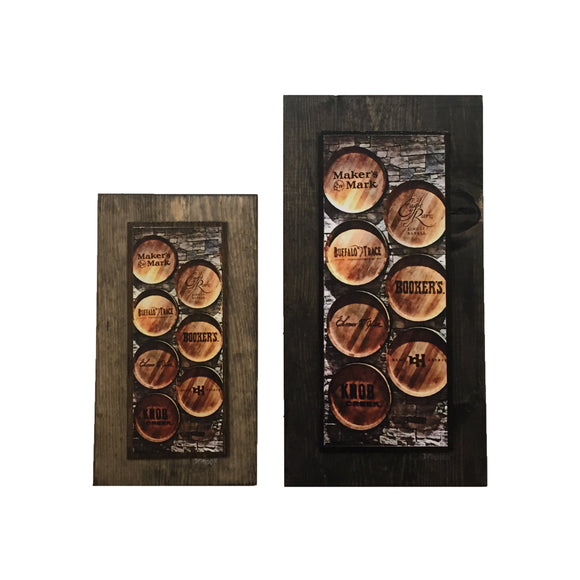 Bourbon Barrel Heads Wooden Art