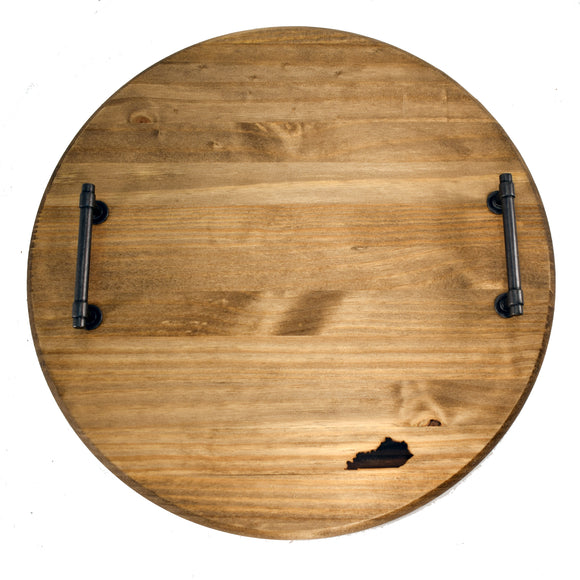 Large Round Tray with Kentucky Shape