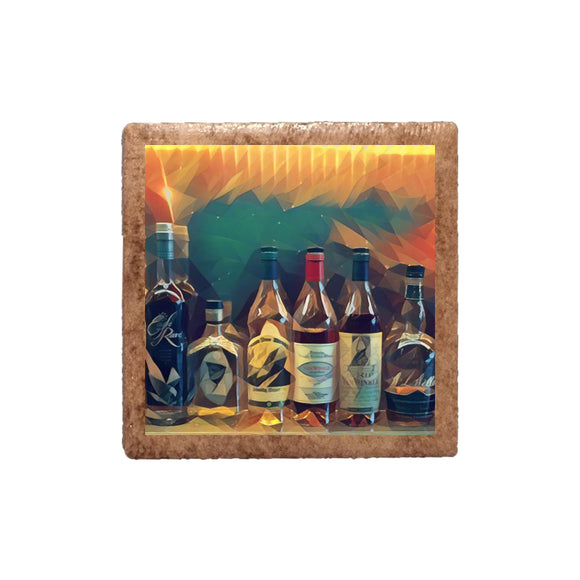 Bourbon Bottles Classic Deco Ceramic Magnet