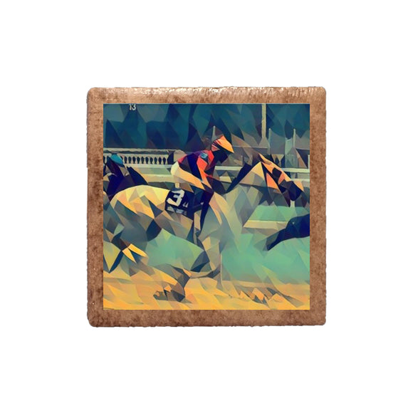 Derby Pink Jockey Deco Ceramic Magnet