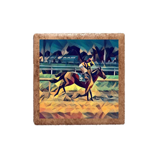 Derby Horse Trot Deco Ceramic Magnet