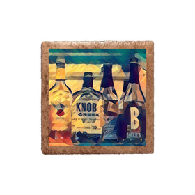 Bourbon Bottles with Knob Deco Ceramic Magnet