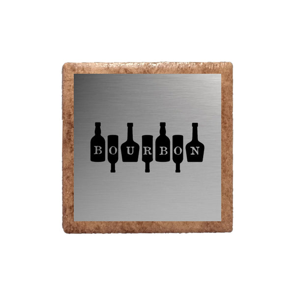 Bourbon on Bottles Ceramic Magnet