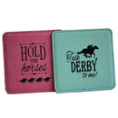Talk Derby to Me Leather Coaster-3