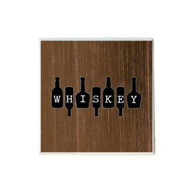 Whiskey on Bottles Ceramic Coaster