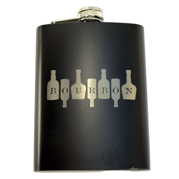 Bourbon on Bottles Flask