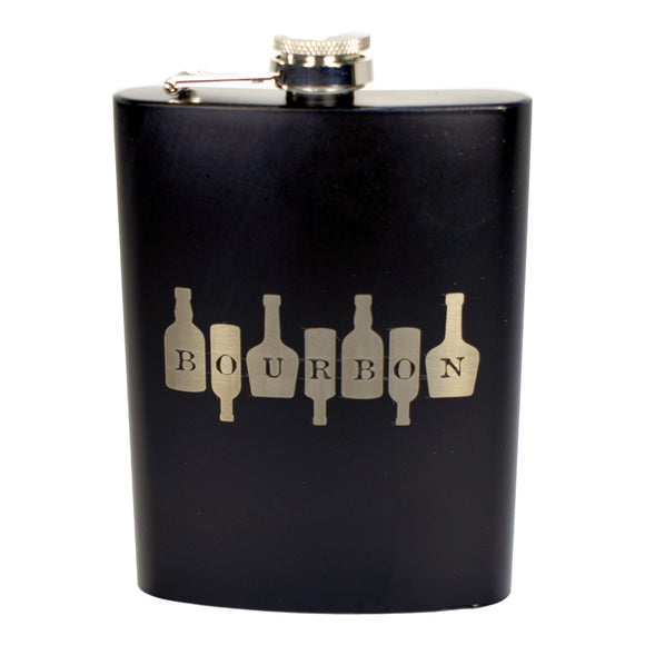 Bourbon on Bottles Flask