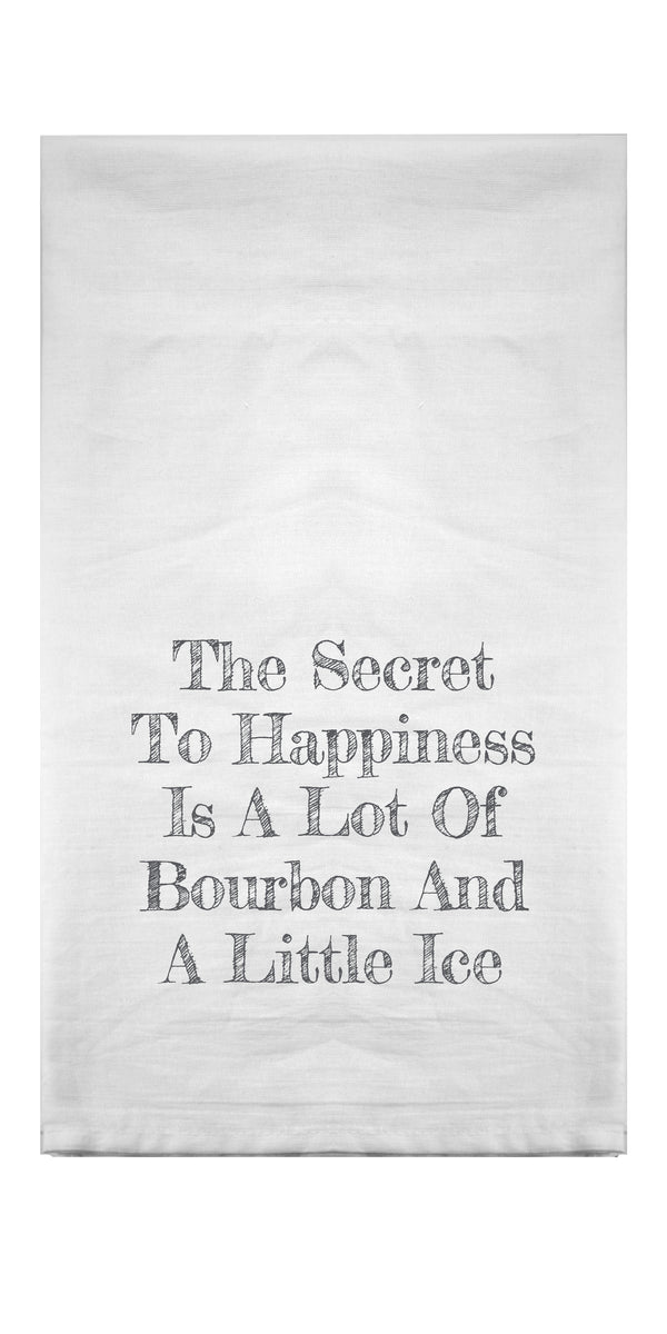 The Secret to Happiness is a Lot of Bourbon and a Little Ice Flour Sack Towel