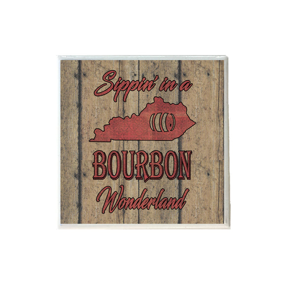 Sippin' in a Bourbon Wonderland in Red