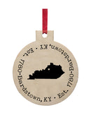Your Town Est. Year Laser Engraved Wooden Ornament-1